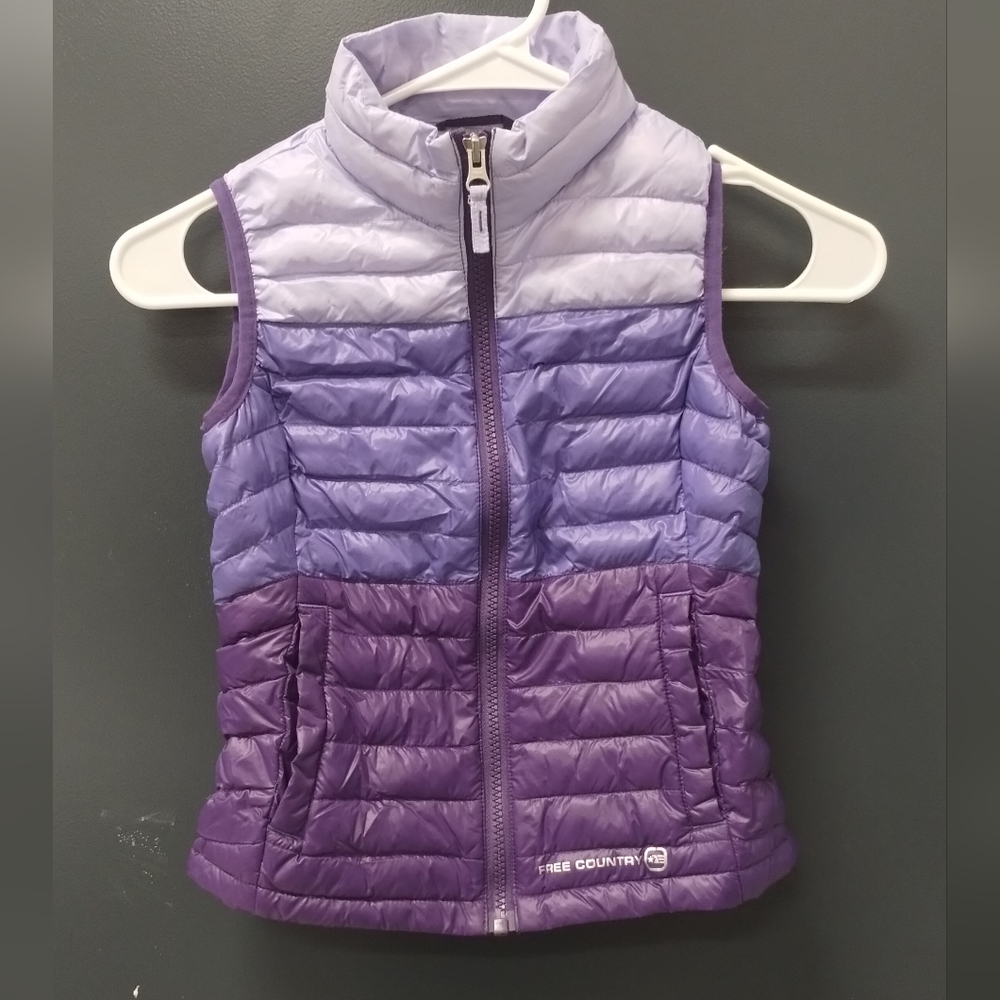 Free Country Ultra Lightweight Power Down Quilted Vest Full Zip Purple XS - Picture 2 of 14